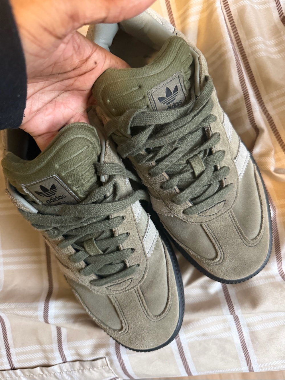adidas Men’s Olive Suede Classic Trainers